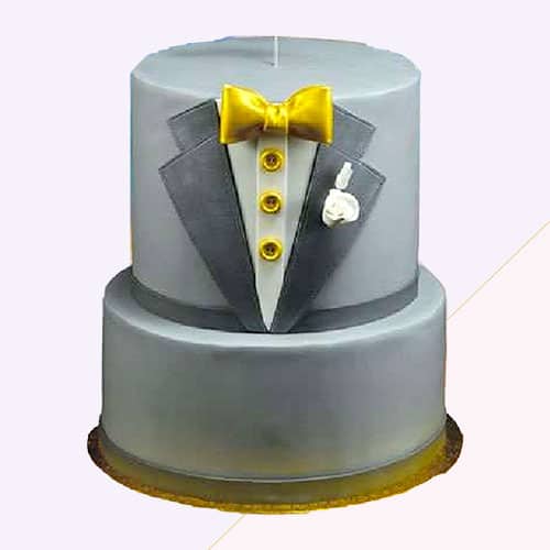 Hochzeitstorte - Grauer-Smoking Cake