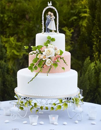 Hochzeitstorte - candle light cake